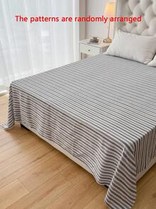 1 pieza Sábana de estilo bohemio 100% poliéster, textura de crepé de burbuja, patrón en relieve arrugado, unicolor ligero, cómoda y transpirable para decoración de dormitorio - Multicolor - Ver 7