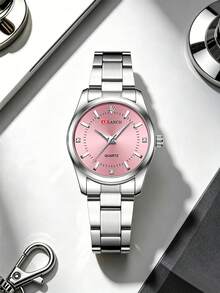 奢華女款腕錶 29mm 鑲鑽錶盤 經典石英機芯 不鏽鋼錶帶 紅色/藍色/白色/黑色可選 迷人風格配件腕錶 適合日常穿著、正式禮服、商務通勤、休閒情侶錶 - 紅色 - 查看 3