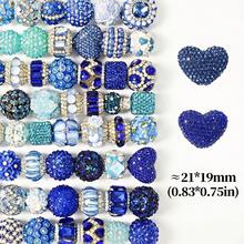 10 Random Resin Crystal Waterdrop Separator Beads, Loose For Pendants, Necklaces, Bracelets, Earrings, Jewelry Making & Pen DIY, With Elegant Bag - 藍色 - 查看 3