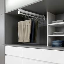 Ausziehbarer Hosenhalter für den Kleiderschrank, Kleiderständer, aus kaltgewalztem Stahl, für 18–20 Hosenpaare, zur Aufbewahrung und Organisation von Kleidung zu Hause - Übersicht 5