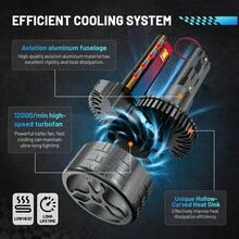 HYNBYZJ 2pcs H7 H4 H11 LED CANBUS Headlight 320W 280000LM H1 H9 HB4 HB3 9005 9006 9012 Turbo Lamp 6000K White Car Light 12V - A - View 5