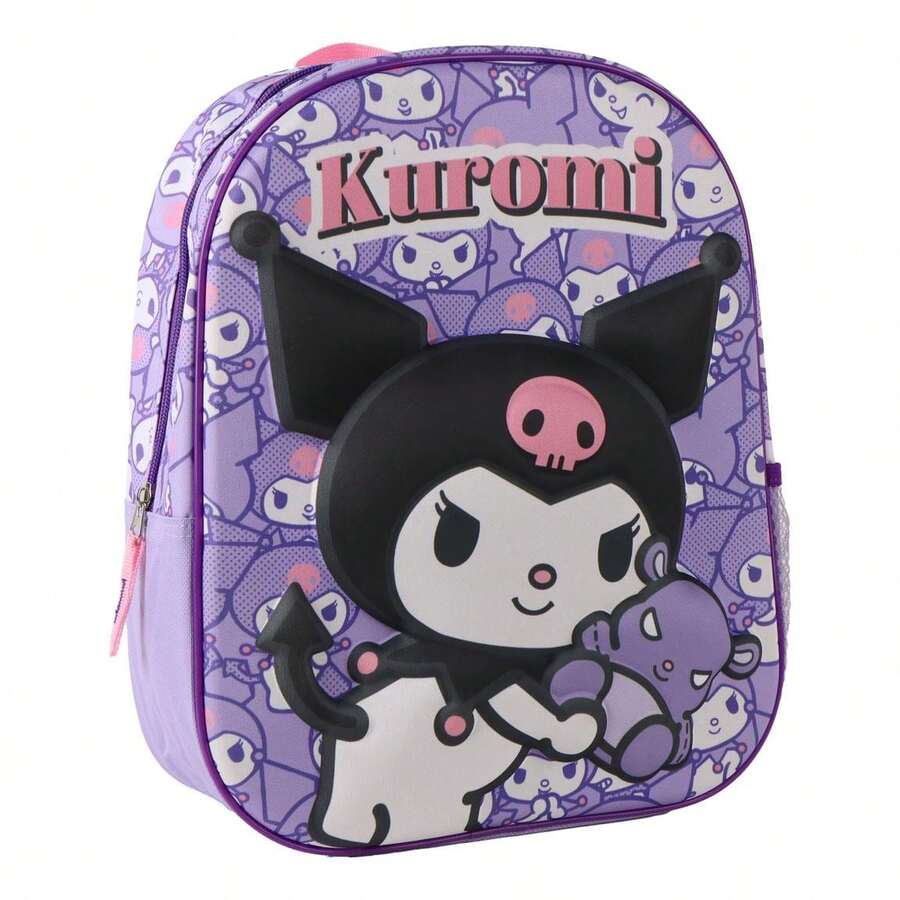 Hello Kitty Cerdá 3D 兒童背包 - 輕便耐用壓花書包,67% 聚酯纖維/33% EVA,紫色,官方授權,適合幼兒園和開學季 - 選項5 - 查看 1