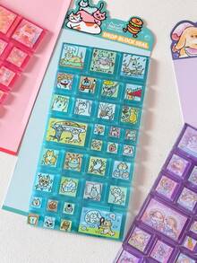 Drop Block Seal 3D Acrylic Square Stickers Cute Cartoon Cat Dog Rabbit Animal Mini Building Block Decorative Stickers For Planner Scrapbook Phone Case DIY Handmade Stationery - Color - View 13