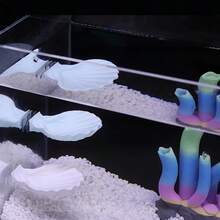 魚缸鬥魚休息葉片 5cm 迷你景觀人造貝殼 3D 列印裝飾品 水族箱裝飾 休息隱蔽葉片 產卵 - A - 查看 10