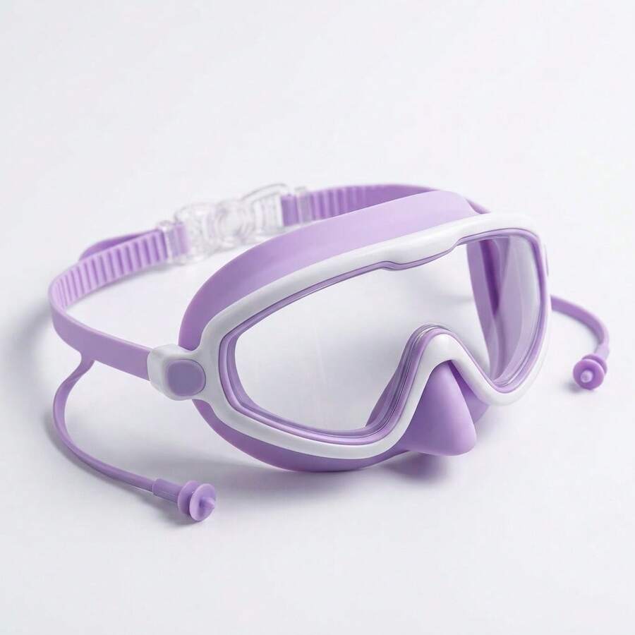 Children's Swimming Mask, Anti-Splash, No Water In Nose, Anti-Fog, UV Protection, Wide Field Of View, Soft Silicone, Adjustable S, First Day Of School - Multicolor - View 1