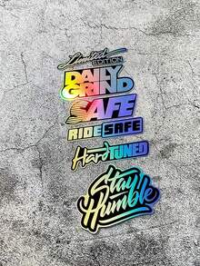 1/2 Set JDM Style Motorcycle Stickers, Waterproof Vinyl Decals For Motorcycle Fuel Tank, Fairing, Helmet, Scooter Body DIY Modification, Universal Decorative Stickers - Multicolor - View 11