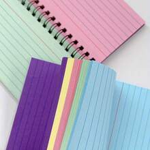 2pcs Colorful Spiral Notebooks, Minimalist Portable Student Diary, Suitable For Students And Office Use School Supplies - Random - View 1