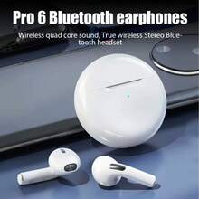 Auriculares inalámbricos TWS Bluetooth, Airbuds semi-intraurales para deportes, control táctil, calidad de música y llamadas clara, compatibles con dispositivos Android e iOS, adecuados para viajes, fitness al aire libre y escucha diaria - Blanco - Ver 3
