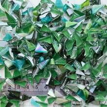 120g Mixed Color Asymmetric Triangle Glass Mosaic Chips, DIY Handmade Mosaic Craft Materials For Art Painting, Vase And Home Decoration - A - View 13