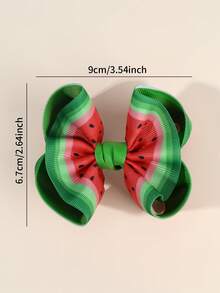4 Stücke Wassermelone & Erdbeere Schleife Haarspangen, Fruchtmuster Haarstyling-Clips, süße blumenförmige Schleife Haarspangen, Feiertags- & Alltags-Haaraccessoires für Teenager - Verschiedenfarbig - Übersicht 8