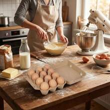 SHINDEL 30pcs (3*4) Pulp Egg Carton, Suitable For Kitchen Organization And Eggs Storage - View 7