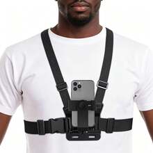 5-In-1 Chest Mount Bracket, Phone Chest Mount Strap Clip, Suitable For Recording VLOG/POV, Universal Accessory Kit, Compatible With Most Action Cameras And Phones - View 8