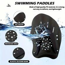 1 Pair Adjustable Swim Paddles - Comfortable Wear - For Improving Swimming Speed And Strength - Suitable For Swimming Training - Multicolor - View 6