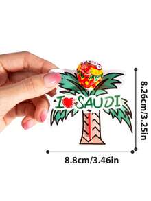 MOSXLOXY 50/20/10pcs Kotak Permen Kartu Hari Nasional Saudi, Hadiah Suvenir, Kartu Lolipop Kertas Bentuk Pohon Palem (Untuk Dekorasi), Kotak Permen Bentuk Pohon Palem, Kotak Hadiah Kecil untuk Hari Nasional Saudi, Dekorasi dan Distribusi Meja Hari Nasional Arab Saudi. - View 4