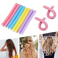 Random Color Soft Heatless Curling Iron Set - Curved Twisted Curling Wand, Easily Create Soft Bouncy Curls, Easy To Style Hair Tool - A - View 2
