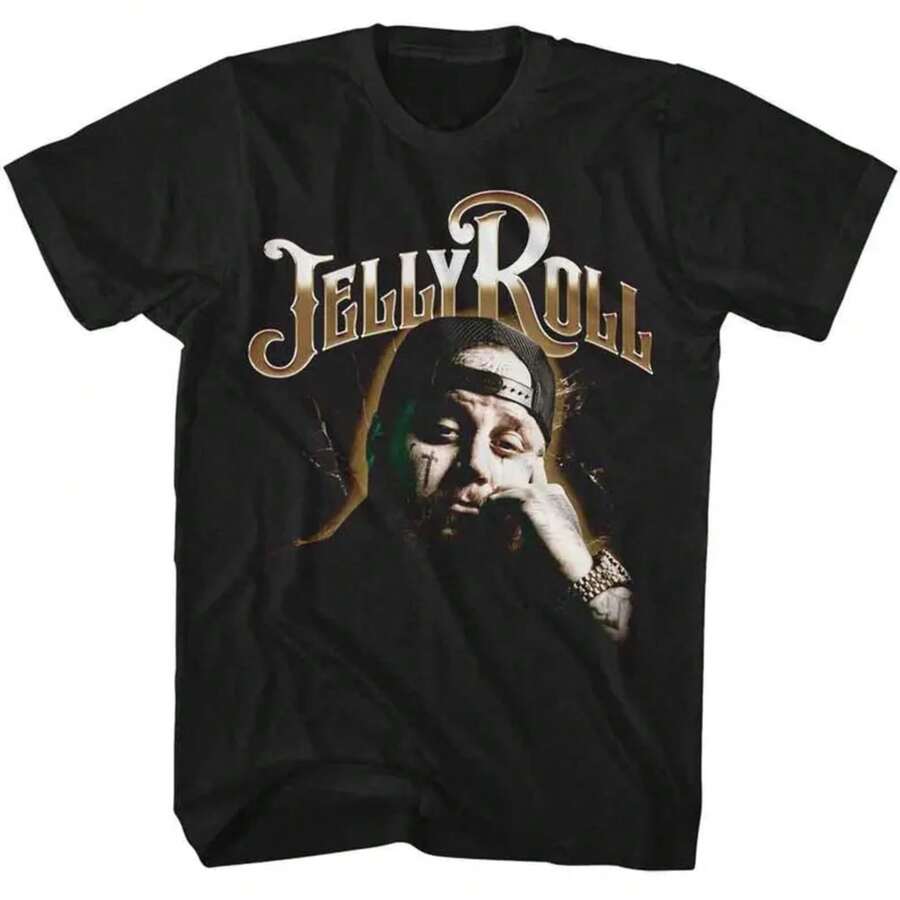 Jelly Roll Thinker Black T-Shirt - Hitam - View 1