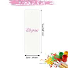 Watercolour Paper Blank Cards, 50 Sheets Blank Bookmarks For Watercolour Painting 1.97 X 5.91inch, Watercolor Paper 300gsm For Card Making, Painting Paper For Watercolors, DIY, Crafts - 50 PCS - View 2