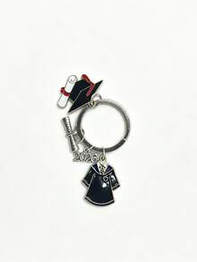 5pcs Unisex 2026 Graduation Commemorative Keychains, Cute Alloy Enamel Graduation Cap Keychains, Graduation Ceremony Commemorative Gifts, Graduation Transcript Class Badge Keychains As Giveaways, Backpack, Handbag Charms, Car Accessories, Cute Gothic Y2K Style Bag Strap ID Holder, Car Accessories Bag Ornaments, Christmas School - Multicolor - View 20