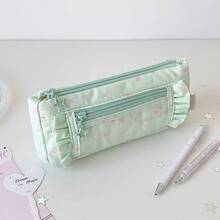1件女孩高顏值糖果色五角星布料筆袋 學生蕾絲文具收納袋 文具盒 開學季 入學首日 - 彩色 - 查看 12