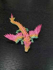 3D列印關節水晶龍玩具，靈活皇家桌面裝飾壓力緩解玩具，萬聖節聖誕節感恩節新年青少年與成人禮物，房間美學裝飾 - 彩色 - 查看 7