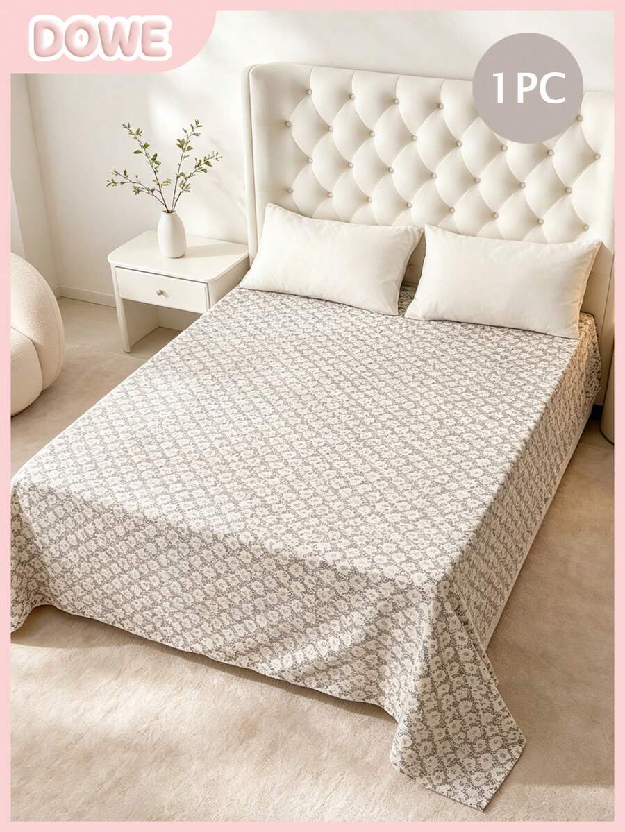 1 pieza Sábana de estilo bohemio 100% poliéster, textura de crepé de burbujas, patrón en relieve arrugado, unicolor ligero, decoración de dormitorio cómoda y transpirable