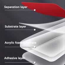 3M Double-Sided Transparent Strong Adhesive Tape, Thickened High-Temperature Resistant High-Adhesion Foam Tape For Car And Home Use, Damage Free Adhesive - Transparent Version - 3 Meters In Length - View 7
