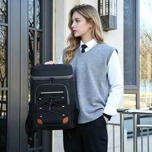 Backpack Cooler Insulated Leak Proof For Men Women 36 Cans Soft Cooler Backpack Insulated Waterproof Large Capacity Coolers Bag Portable For Lunch Camping Travel Picnic Hiking (Black) - 黑色 - 查看 9