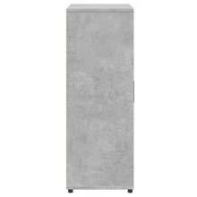 vidaXL Sideboard With Drawers, White, 60 X 31 X 84 Cm, Engineered Wood, Modern Rectangular Sideboard, Sturdy Storage Cabinet, Versatile Organizer, Stylish Living Room Cabinet - Concrete Dust - View 7
