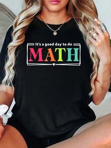 100% Cotton Math Is Tough But So Are You Back To School Math Teacher T-Shirt - Black 5 - View 1
