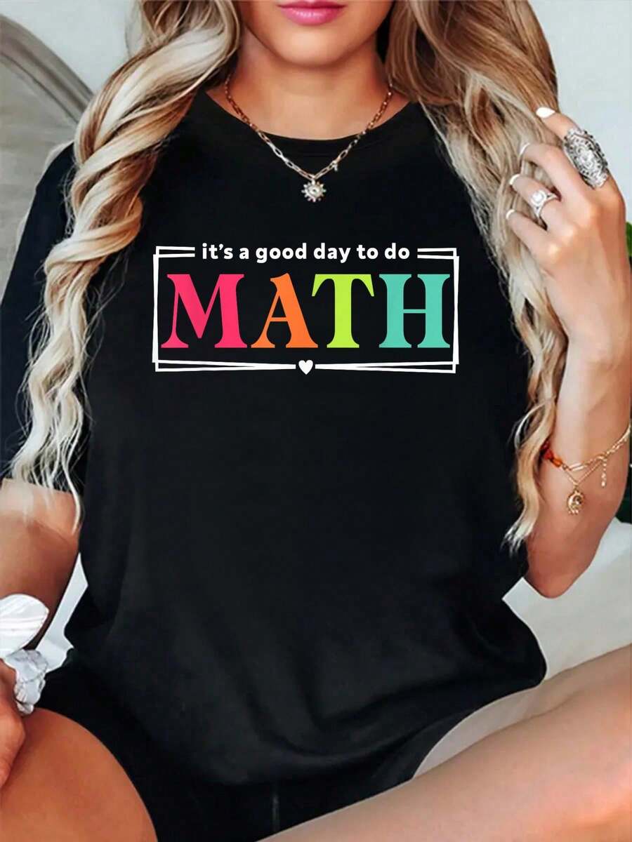 100% Cotton Math Is Tough But So Are You Back To School Math Teacher T-Shirt - Black 5 - View 1