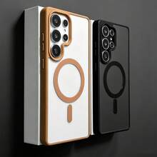 1 Fashionable Phone Case, Does Not Include Lanyard Or Stand: Luxurious Clear Protective Case With Magnetic Wireless Charging, Compatible With S26/S25/S24/S23/S22 Ultra/Plus/S26 Ultra/S25 Ultra, Clear Hard Back Cover With Soft Edge, 2 Piece Set (Includes 1 Phone Case + 1 Lanyard). - 灰色 - 查看 8