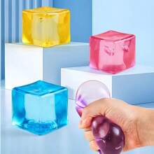 1pc Random Color Cube, Compressible Soft Stress Ball, Stretch And Expand Game, Prizes And Party, Suitable For Adult Party - Multicolor - View 8