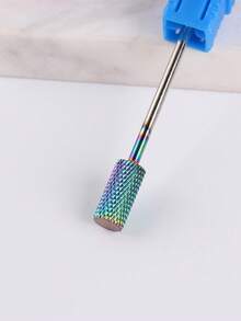 1件彩虹桶狀碳化物美甲鑽頭 鎢鋼圓柱形美甲磨頭 3/32"柄軸替換頭，適用電動美甲修甲機，快速卸除凝膠/壓克力美甲，美甲沙龍與居家美甲工具 - 彩色 - 查看 4