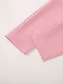 Young Boy Spring/Autumn New Bow Tie Shirt, Solid Color Vest, Straight Leg Pants 3-Piece Gentleman Suit Set, Suitable For Banquets, School Opening Season, School Events, Parties, Performances And Other Formal Occasions - Pink - View 10