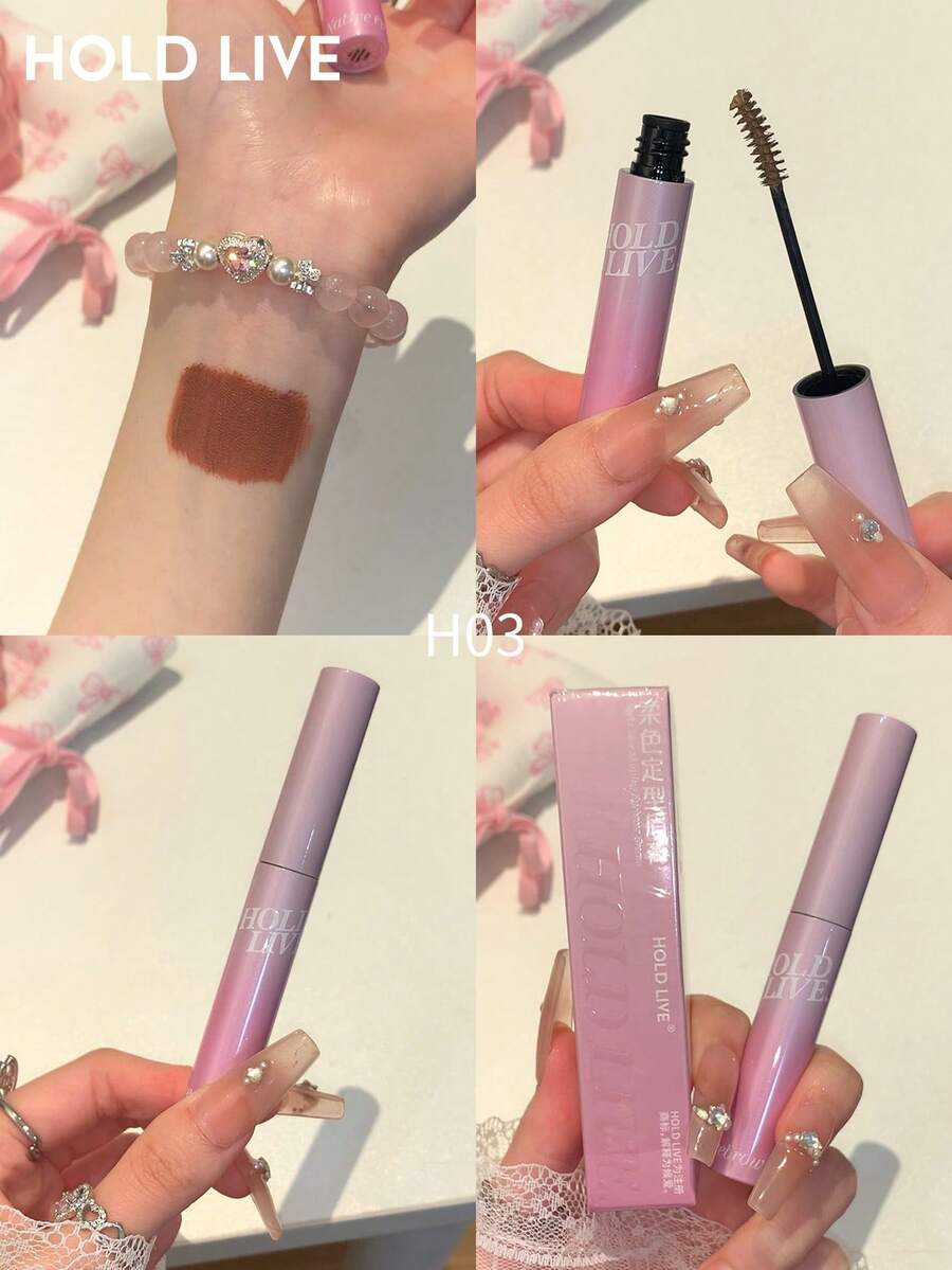 HOLD LIVE Soft Color Brow Pomade Long-Lasting Fade-Resistant H03 Red Brown, Suitable For Pink Brown Warm Tone Hair - H03 Reddish Brown - View 1