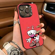 Phone Case For 17 16 15 14 13 12 11 Plus Pro With Copperhead And Muggman Cartoon Design, Hand-Painted Silver Edge, Cute And Creative Protective Case. - Warna-warni 2 - View 7