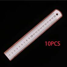15-30cm Stainless Steel Metal Ruler, Precision Double-Sided Measuring Tool With Scale Markings, Durable Metal Steel Ruler, Suitable For Woodworking And Students, Accurate Measuring Instrument, Back To School - True Color - View 10