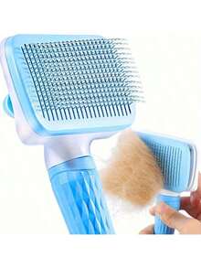 Pet Massage Comb, Pet Deshedding Grooming Brush - One-Click Easy Removal Of Loose Undercoat Fur For Cats And Dogs - View 7