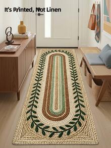 DAJIANG 1pc 3D Woven Long Strip Rug, Kitchen Mat, Long Floor Mat, Suitable For Bathroom, Kitchen, Outdoor, Hallway, Bedroom, Living Room, Next To Washing Machine, Machine Washable Rug Accessory, Easy To Clean Entryway Mat, Non-Slip Bedroom Decorative Rug - Multicolor - View 4