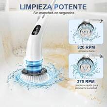 Cepillo Electrico para Baño Limpieza, Cepillos Electricos de Limpieza con 8 Cabezas de Cepillo Reemplazables, Larga Duración, Mango Ajustable para Tina Cocina, IPX8 Resistente al Agua - 1 - Ver 2