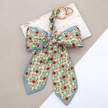 1pc Women's Fashion Versatile Multi-Color Silk Scarf Bow Handmade Woven Pendant, Exquisite Bag Decoration Accessory, Personalized Car Hanging Slouchy Keychain Ribbon, Anti-Loss Convenient Hanging, Suitable For Dates, Gatherings, Birthday Parties - Multicolor - View 21