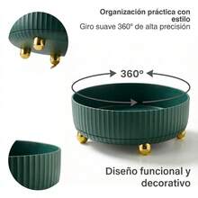 1 Rotating Kitchen Spice Rack, Rotating Home Storage Rack, Simple And Practical, Suitable For Kitchen And Dining Room - Green - View 2