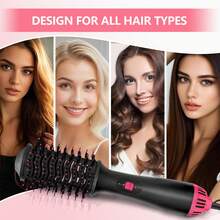 Hot Air Brush | Upgraded Version - Combines Blow-Drying, Styling, And Volumizing In One Hair Brush, Used For Drying And Adding Volume; Suitable For Professional Salon Use; Mother's Day Gift - 彩色 - 查看 5