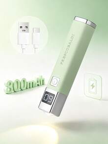 1pc Mini Rechargeable UV LED Nail Lamp, Suitable For Gel Nails, Fast Drying UV LED Gel Nail Polish Curing Light, Nail Art Tool, Rechargeable Nail Salon Equipment - Mint Green - View 8