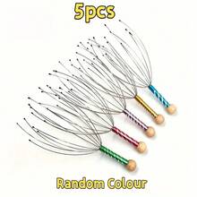 1pc Manual 8-Claw Head Massager, Relieves Stress And Improves Blood Circulation, Suitable For Back-To-School, Christmas, Birthday, New Year Gifts, Random Color - Head Massage Claw - View 13
