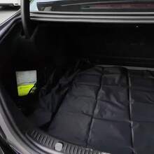 1pc 27.5*47.2 Inch Waterproof & Stain-Resistant Car Trunk Mat - Universal For Sedan, SUV, Truck, Foldable Trunk Mat, Polyester Material, Effectively Prevents Water Stains And Dirt, Easy To Install And Clean, Keeps Car Interior Neat, Enhances Vehicle Interior Protection, Compatible With Car Accessories, Floor Mats, And Seat Covers, Can Be Used As Trunk Protector Mat. - Pet Trunk Mat - View 3
