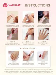 NAILROSY 10片裝鴨甲棺材形3D雕花浮雕手工穿戴甲 新娘婚禮儀式必備 純白裸色透明色 日常通勤 2026春季新品 專業沙龍級手工品質 - 彩色 - 查看 5