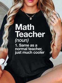 100% Cotton Math Is Tough But So Are You Back To School Math Teacher T-Shirt - Black 9 - View 1