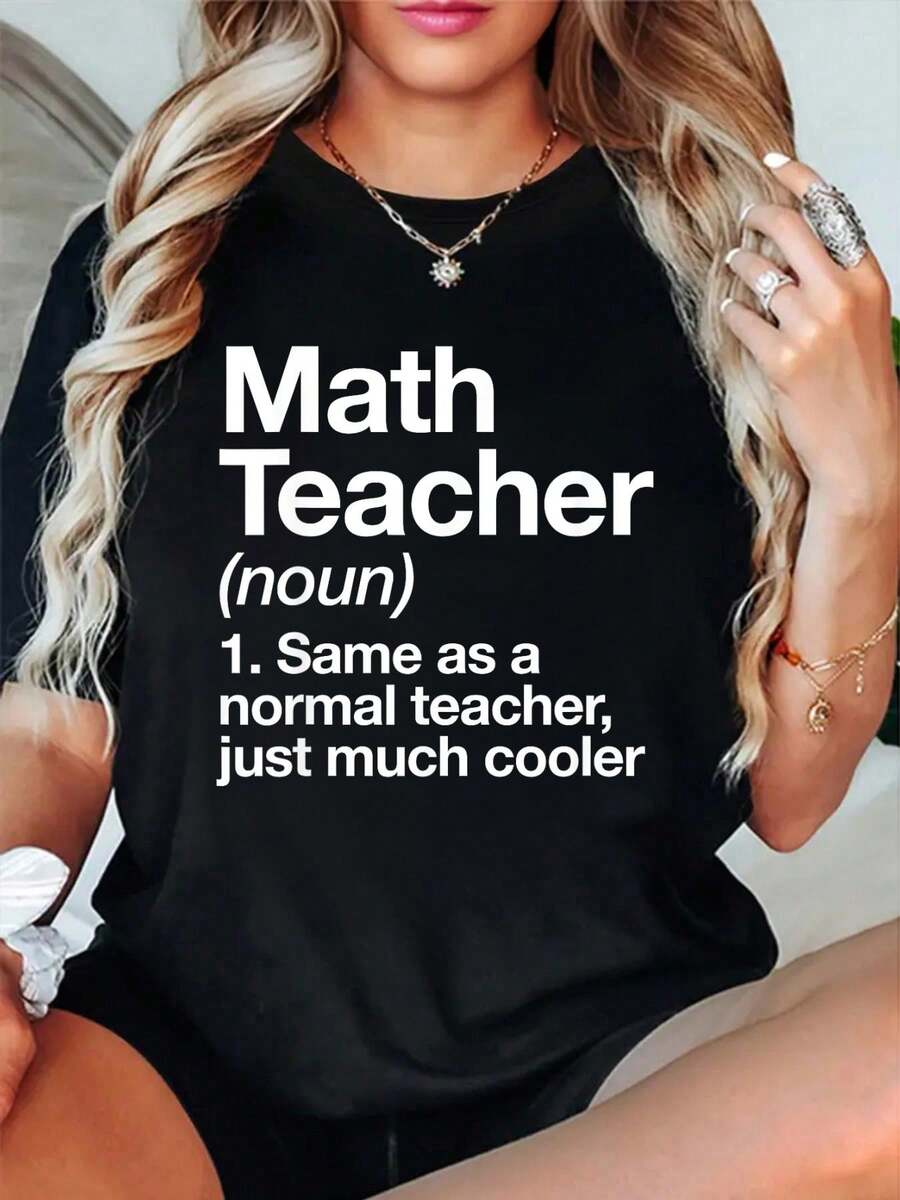 100% Cotton Math Is Tough But So Are You Back To School Math Teacher T-Shirt - Black 9 - View 1