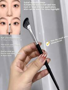 Kuas Blush & Highlighter Berbentuk Kipas, Kuas Bedak Super Lembut untuk Pemula, Kuas Highlighter Wajah untuk Pelajar - MultiWarna - View 2